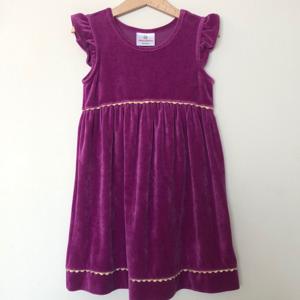 Purple Velour Hanna Anderson dress 5T 110CM
